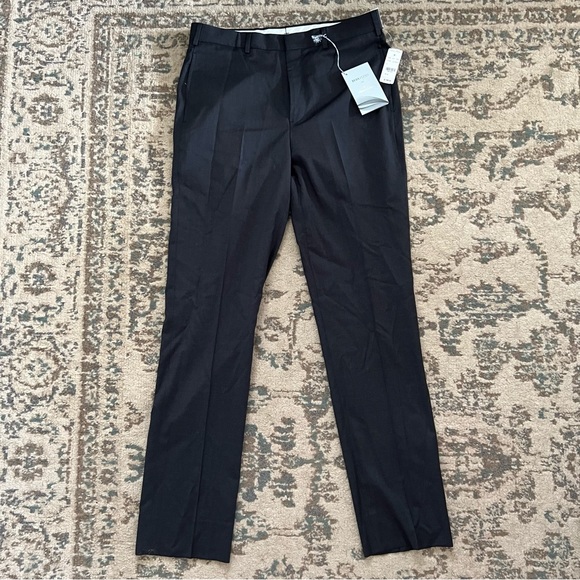 Brooks Brothers Dark Grey Merino Wool Dress Pants